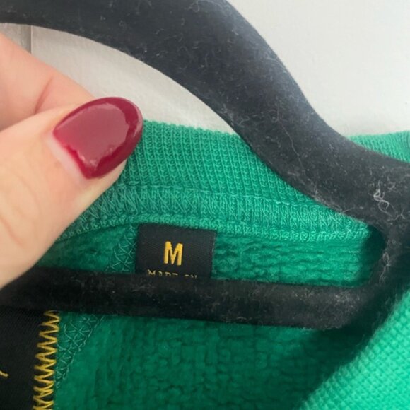 Todd Snyder x LL Bean Portland Maine Green Crewneck Cotton Sweater / Sweatshirt - Picture 4 of 5